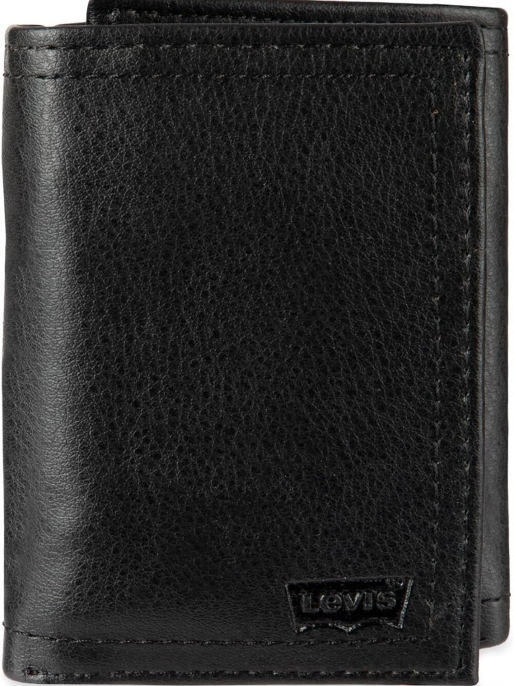 Sleek Slim Men's Trifold Wallet with ID Window & Credit Card Holder - Black